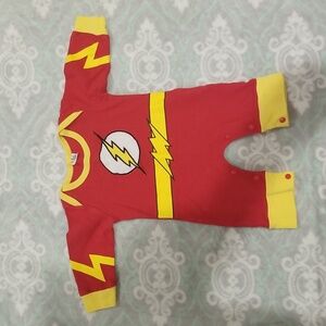 Flash onesie red and yellow long sleeve